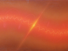 Francisco Arana Infante, The Spiral of Infinity. The Idea of Infinity. Tense Red, 1963. 
Tempera on cardboard, 44,8 x 90,0 cm. (17-3/4 x 35-1/2 inches). 
Kolodzei Collection of Russian and Eastern European Art, Kolodzei Art Foundation.