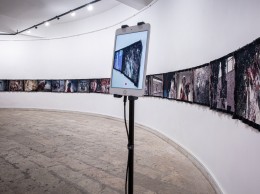 Alexandra Dementieva (Belgium), Sleeper, interactive sound installation, 2015–present time. CYFEST-14, HayArt Cultural Center. Photograph by Ann Prilutckaia